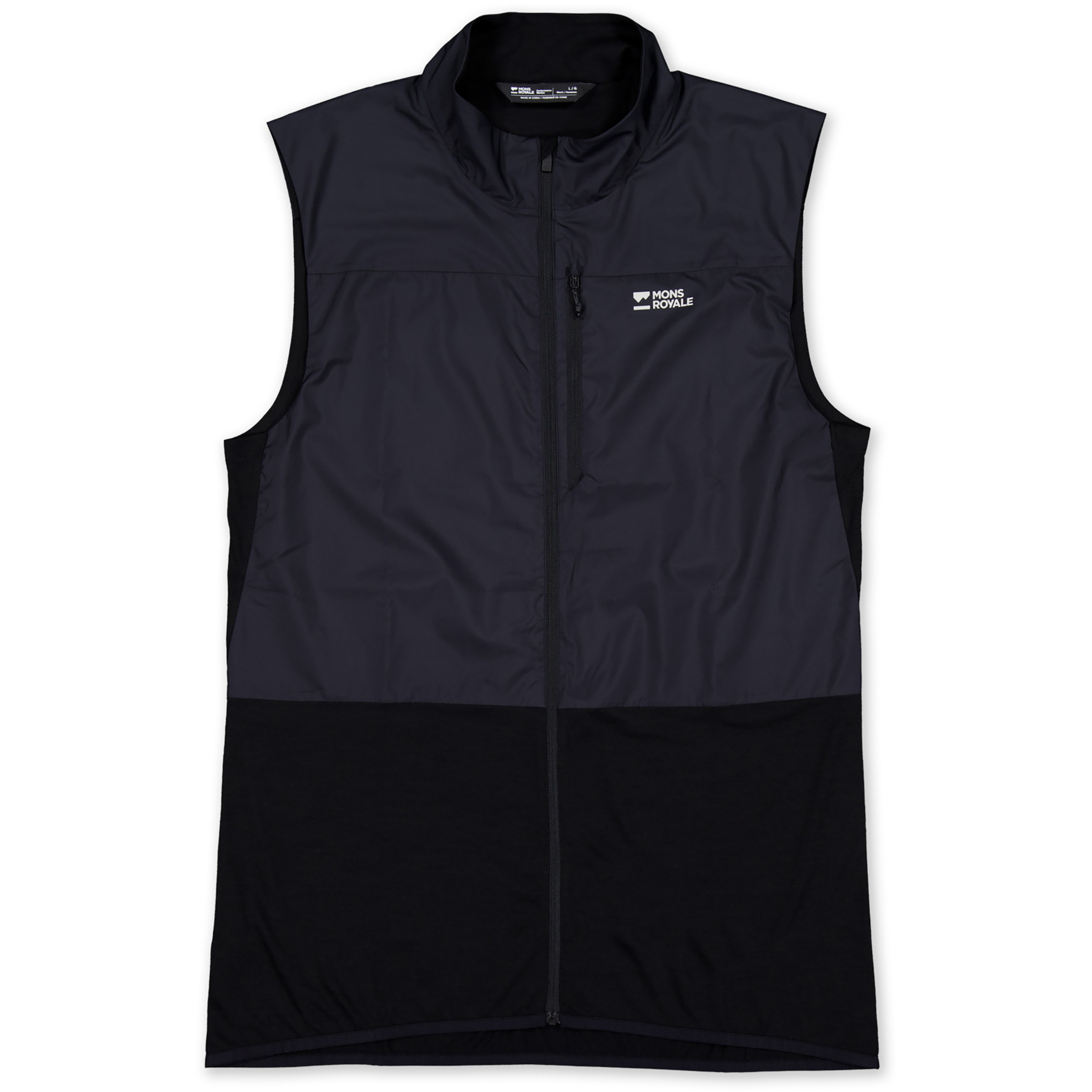 Mons Royale Diversion Merino Wind Weste Damen Fahrradwesten schwarz Größe M Mountainbike | Gravel Windabweisend Merinowolle | Pertex