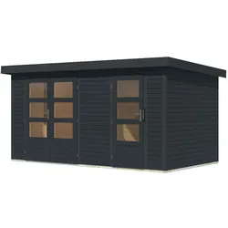 Karibu Gerätehaus »Mars« mit 2 Räumen und Metalldach - 400,5x213,5x209cm - anthrazit -