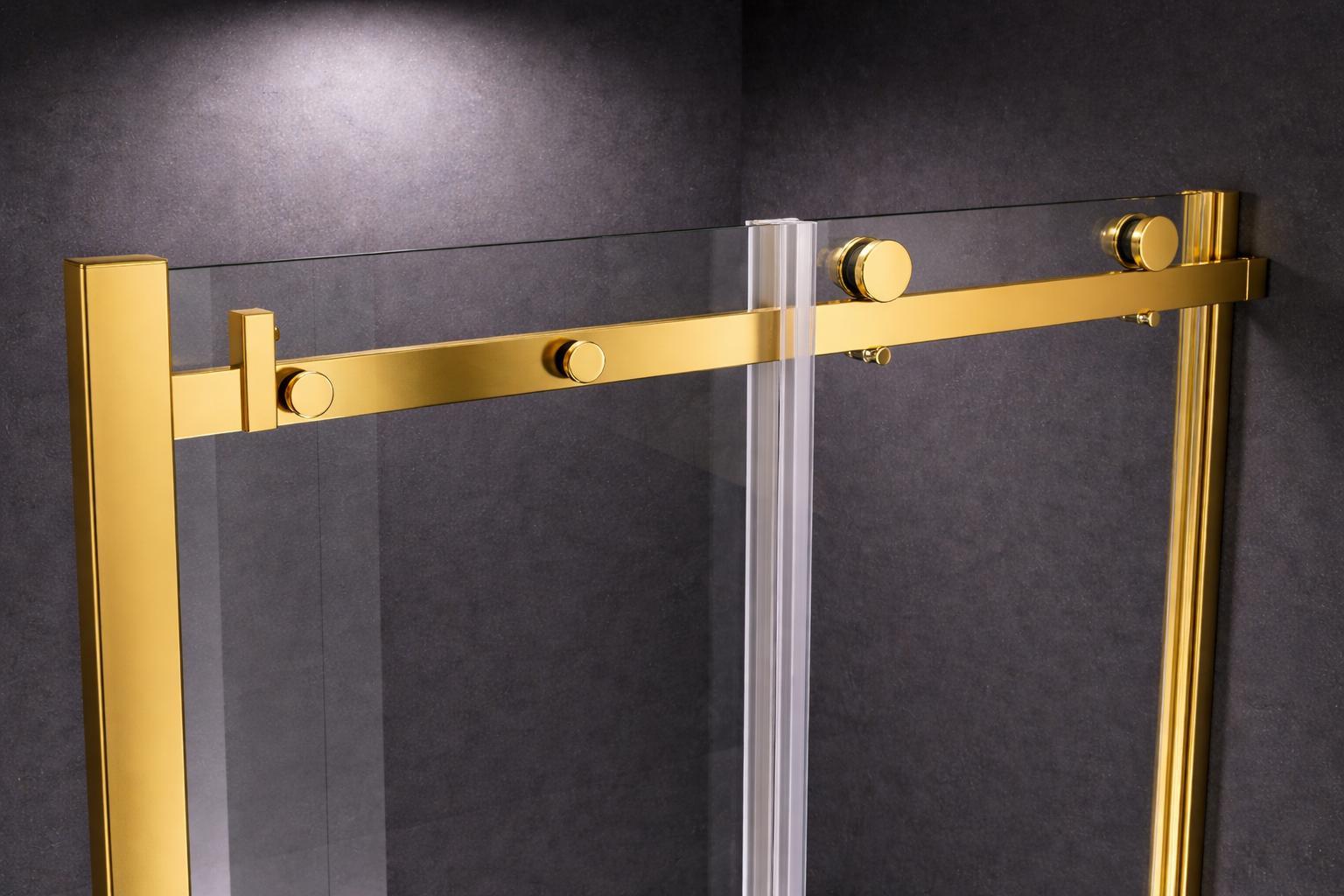 Glaswerk Westfalen - Viktoria 125x195cm Duschtür / Schiebetür Gold