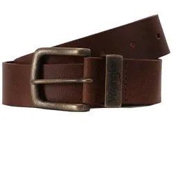 Wrangler Herren Jeans Leder Gürtel Metal Loop - Braun - Cognac - Cognac (W0080US6K) - 105cm