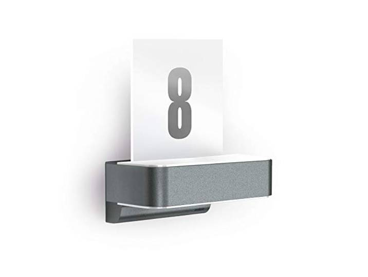 STEINEL Applique murale extérieure L 820 SC anthracite numéro de maison\, détecteur de mouvement 160°\, connectable via Bluetooth App