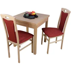 möbel direkt online Essgruppe 3-teilig - "Dinner for Two" Kassel I buche natur-nuss dunkel