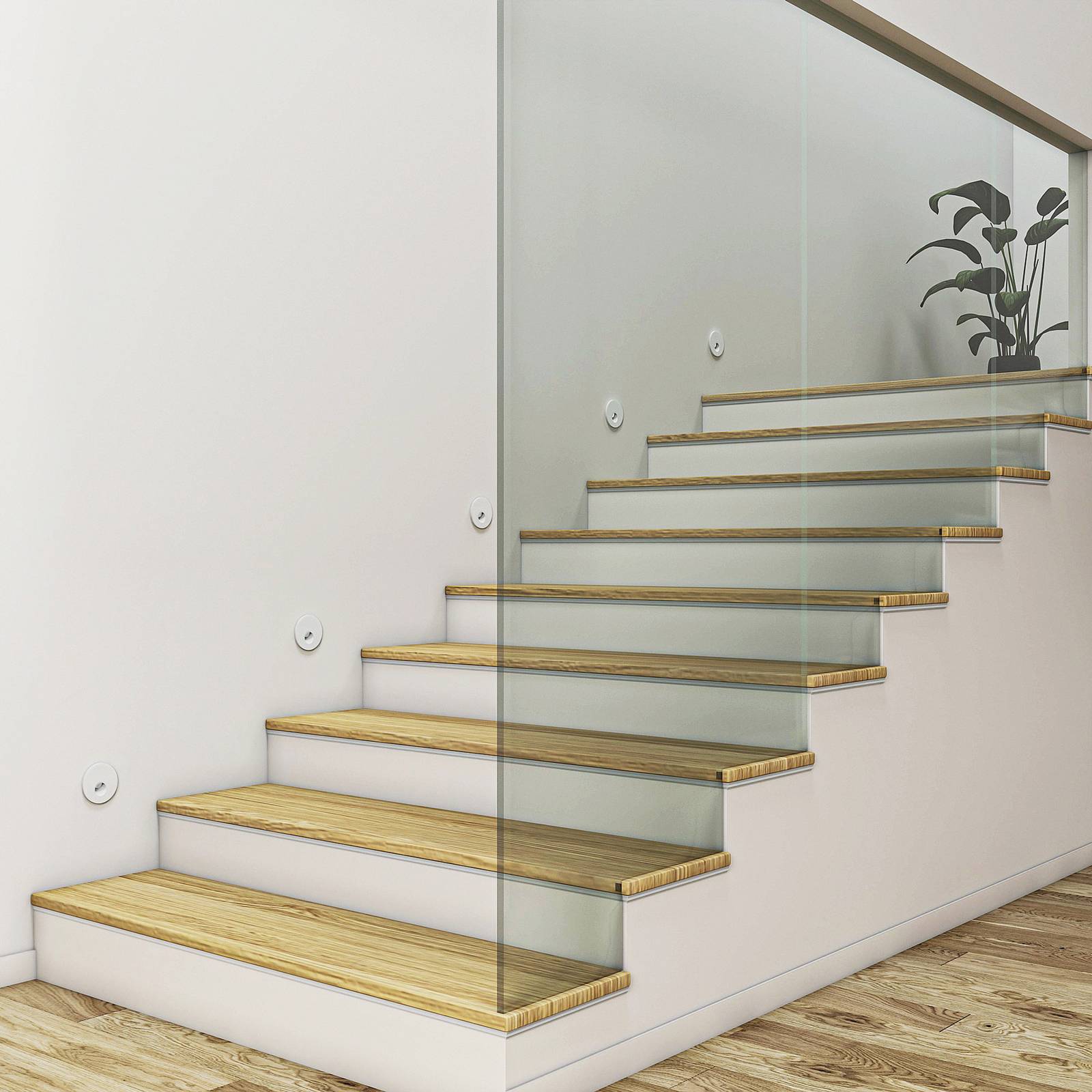 Arcchio LED recessed light Vexi, Ã˜ 7.5 cm, white, aluminium, CCT Vexi Arcchio, dimmable, White / opal, Living / Dining Room, Aluminium, Modern