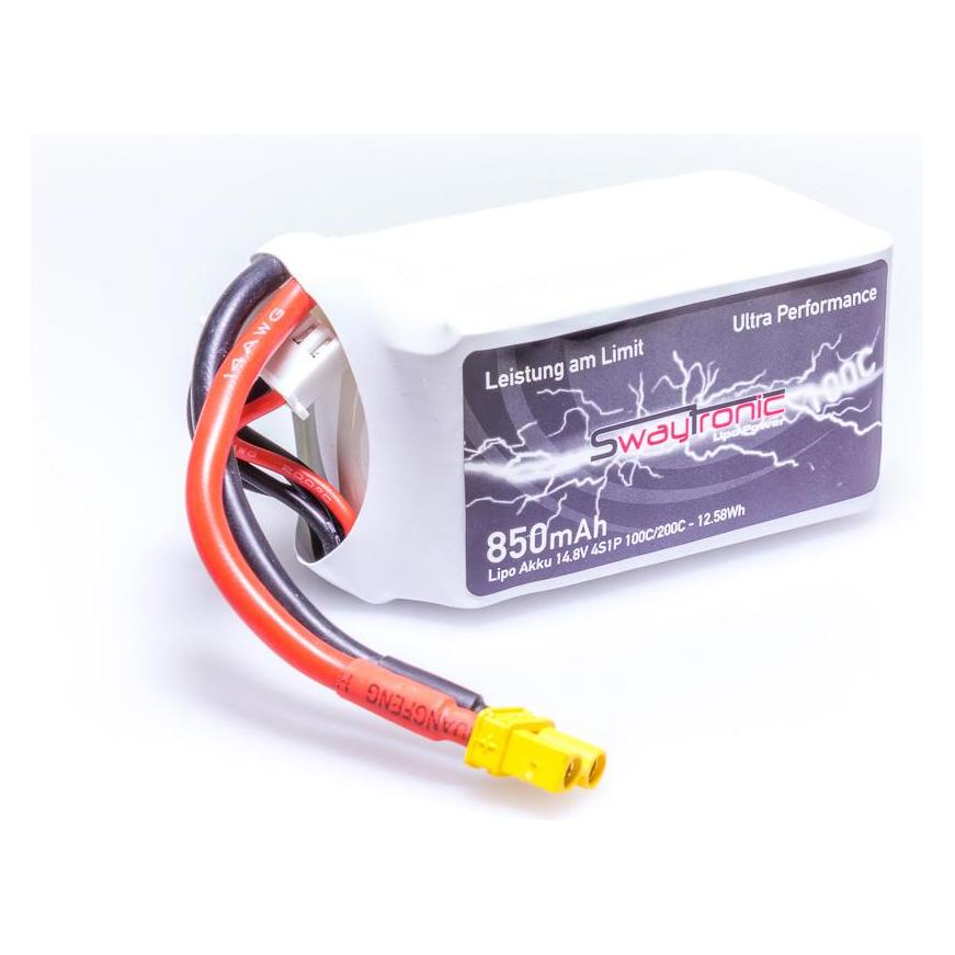 Swaytronic SWAY-FPV LiPo 14.8V 850mAh 100C/200C XT30 (850 mAh, 14.80 V) (7640182625764)