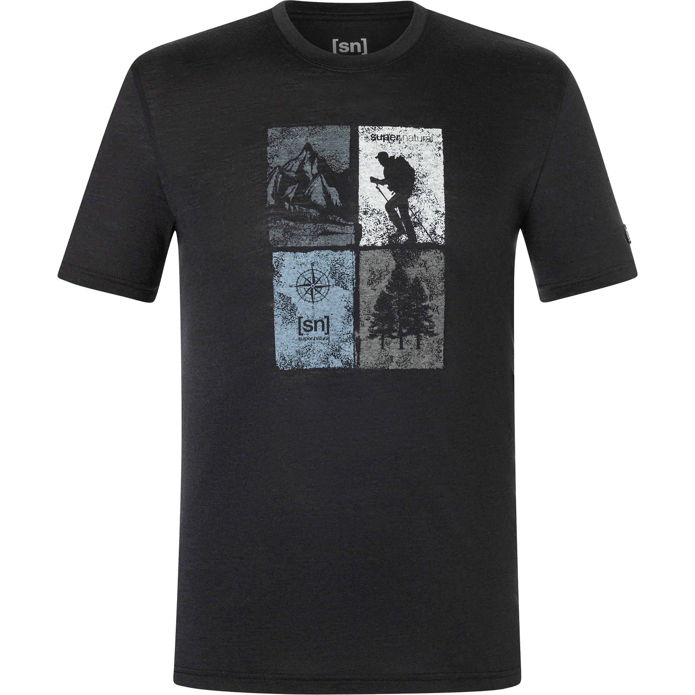 Super.Natural Go Hiking Herren T-Shirts schwarz Größe S Trekking Hautfreundlich Merinowolle
