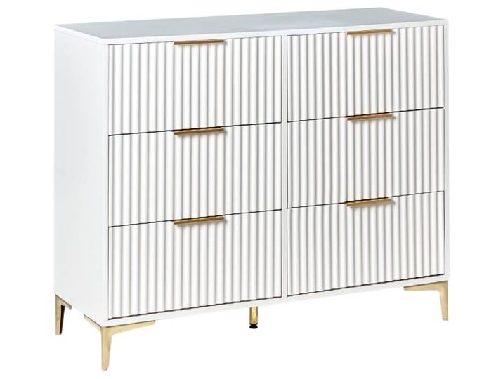 Commode à 6 tiroirs blanc