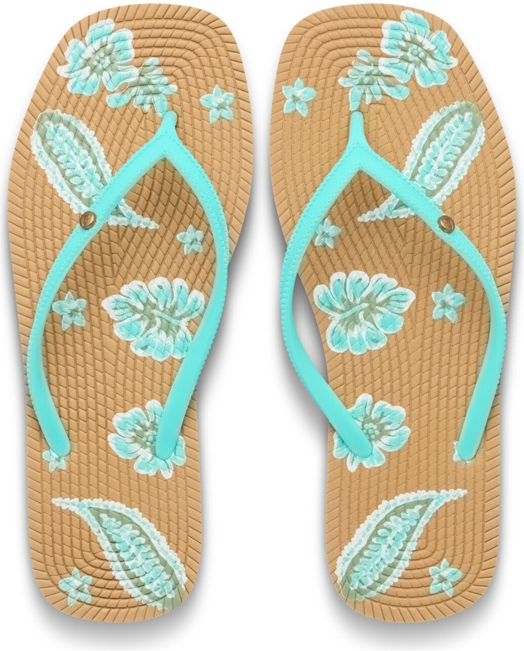 Sandale ROXY "Arizona Dreams", Damen, Gr. 11(42), beige (olivgrün), Obermaterial: 98% Tr/ 2% Metallnieten, Futter: 100% Synthetik, Laufsohle: 100% Eva., Schuhe Sandale