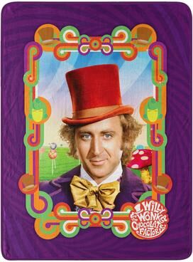 Northwest Warner Brothers Willy Wonka Wonderful Wonka Micro Raschel Throw Blanket