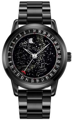 Everyday Crate SKMEI 2116 Mens Waterproof Quartz Watch With Moon Phase Accent black Steel