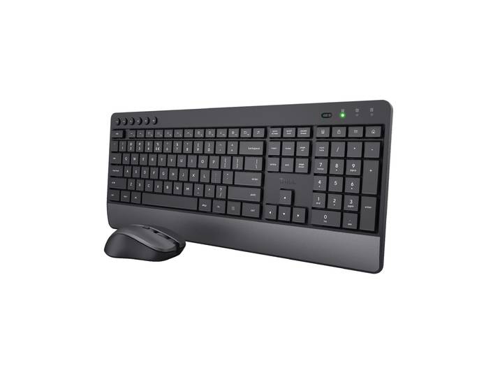 Trust Trezo Comfort Draadloze Keyboard & Mouse Set Toetsenbord Zwart