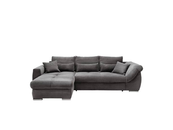Mid.you Ecksofa, Grau, Metall, 4-Sitzer, Füllung: Schaumstoff,Schaumstoff,Schaumstoff,Schaumstoff, Ottomane links, L-Form, 302x188 cm, Liegefunktion, seitenverkehrt erhältlich, Rücken echt, Armteil links, rechts, Wohnzimmer, Sofas & Couches, Wohnlandschaften, Ecksofas
