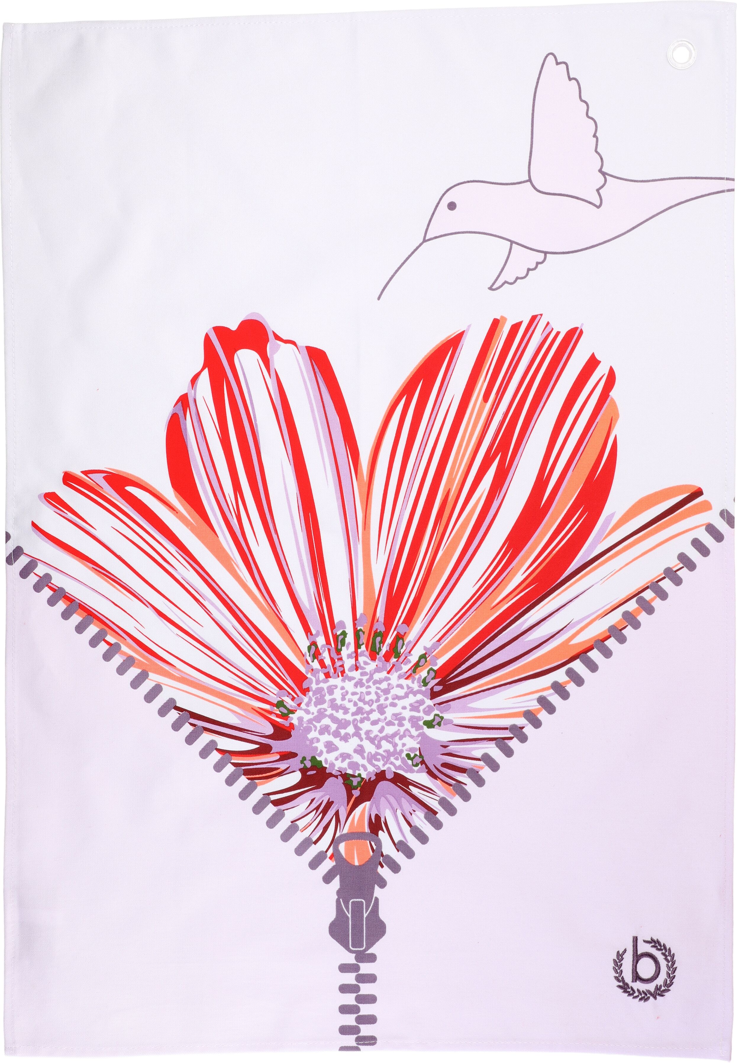Geschirrtuch BUGATTI "Zip & Surprise", bunt (flieder, rot, bunt), B:50cm L:70cm, 100% Baumwolle, Geschirrtücher, Geschirrtuch flieder, rot, bunt 2 Stk., 100 % Baumwolle
