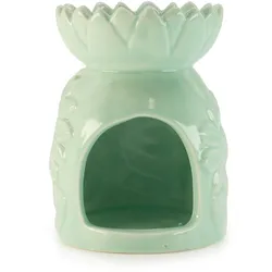 Ceramic Sunflower Oil Burner - Pastel Green