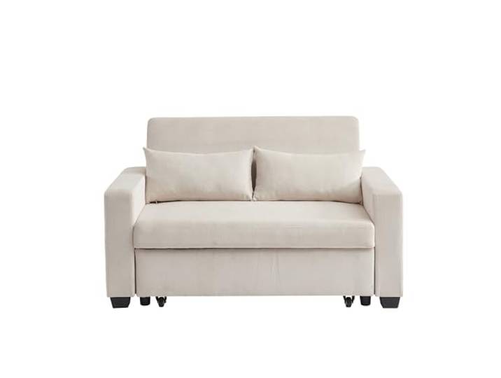 BAÏTA Sofa, rechts, ausziehbar, Eva, 2-Sitzer, aus Cordstoff, Beige