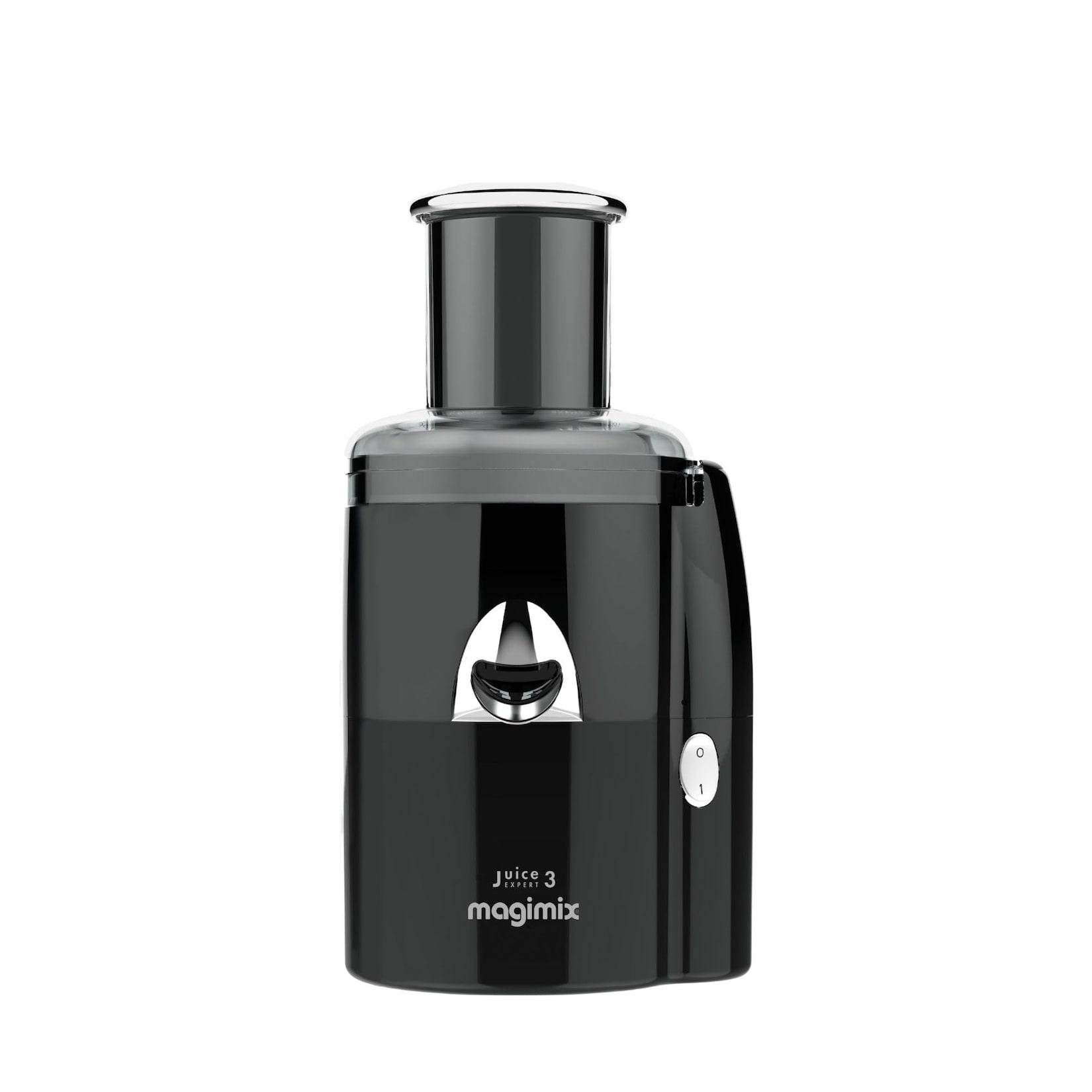 Magimix Juice Expert 3 Black Entsafter (XL Einfüllschacht, zwei Presskegel, Edelstahlsaftfilter, ColdPress-Technologie, 400 Watt, Schwarz)