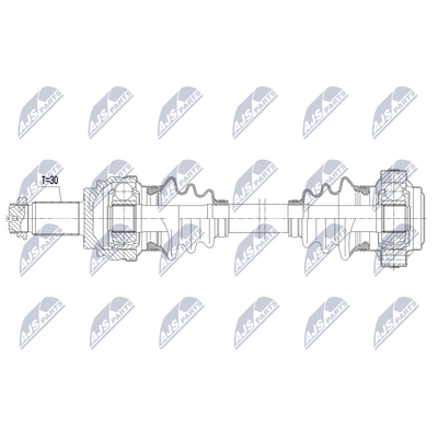 NTY Antriebswelle NPW-BM-246 Hinterachse links für BMW