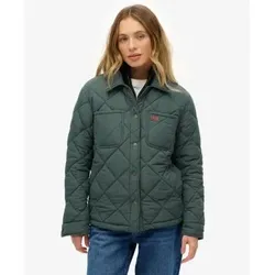 Superdry für Damen. W5011992A Grüne gesteppte Chore-Liner-Jacke (M), Lässig, Recyceltes Polyester
