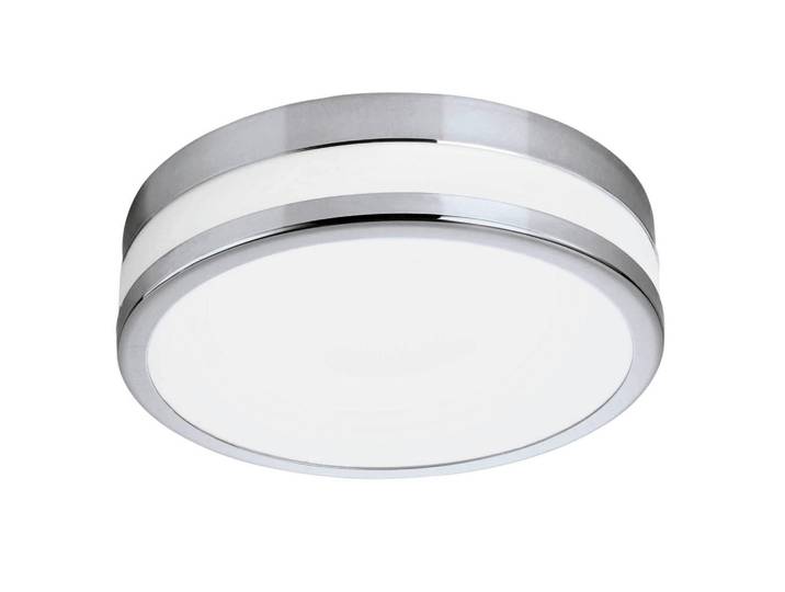 Celina Badezimmer-Deckenleuchte Santos, Weiß, Chromfarben, Metall, Glas, rund, 6 cm, Lampen & Leuchten, Innenbeleuchtung, Deckenleuchten, Deckenleuchten