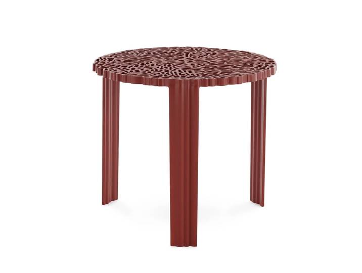 KARTELL table basse haute T-TABLE H 44 cm (Bordeaux - PMMA transparent)