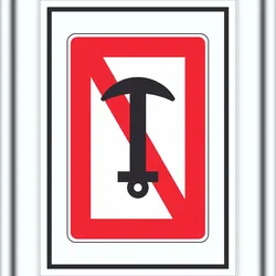 HB-Druck Ankern verboten Symbol Schild A6 (105x148mm)
