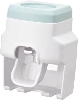 Uplift Curations Automatic Toothpaste Dispenser With Toothbrush Holder Wall Mounted Bathroom Organizer blue