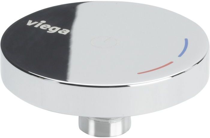 Viega Multiplex Trio Drehknopf 684624 Messing verchromt, Ein/Aus, Warm-/Kaltwasser