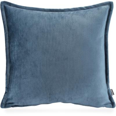 Dekokissen H.O.C.K. "Bonanza", blau (dunkelblau, unifarben), B:50cm H:10cm L:50cm, Obermaterial: 100% Polyester. Füllung: 100% Polyester, Dekokissen_Sitzkissen_Kissenhüllen, leicht schimmernd, inkl. Füllung, Bezug mit Reißverschluss abnehmbar