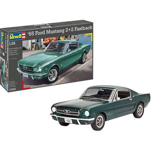 Revell Modellbausatz 07065 1965 Ford Mustang 2+2 Fastback, 82 Teile, Level 4, ab 12 Jahre, Maßstab 1:24