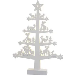 Hellum Holz Figur LED Holzleuchter Weihnachtsbaum