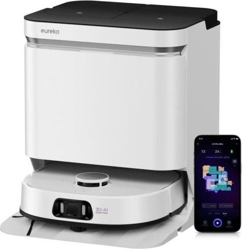 Eureka J15 Pro Ultra Stofzuiger, Wit, Zonder Zak, 3 liter stofreservoir