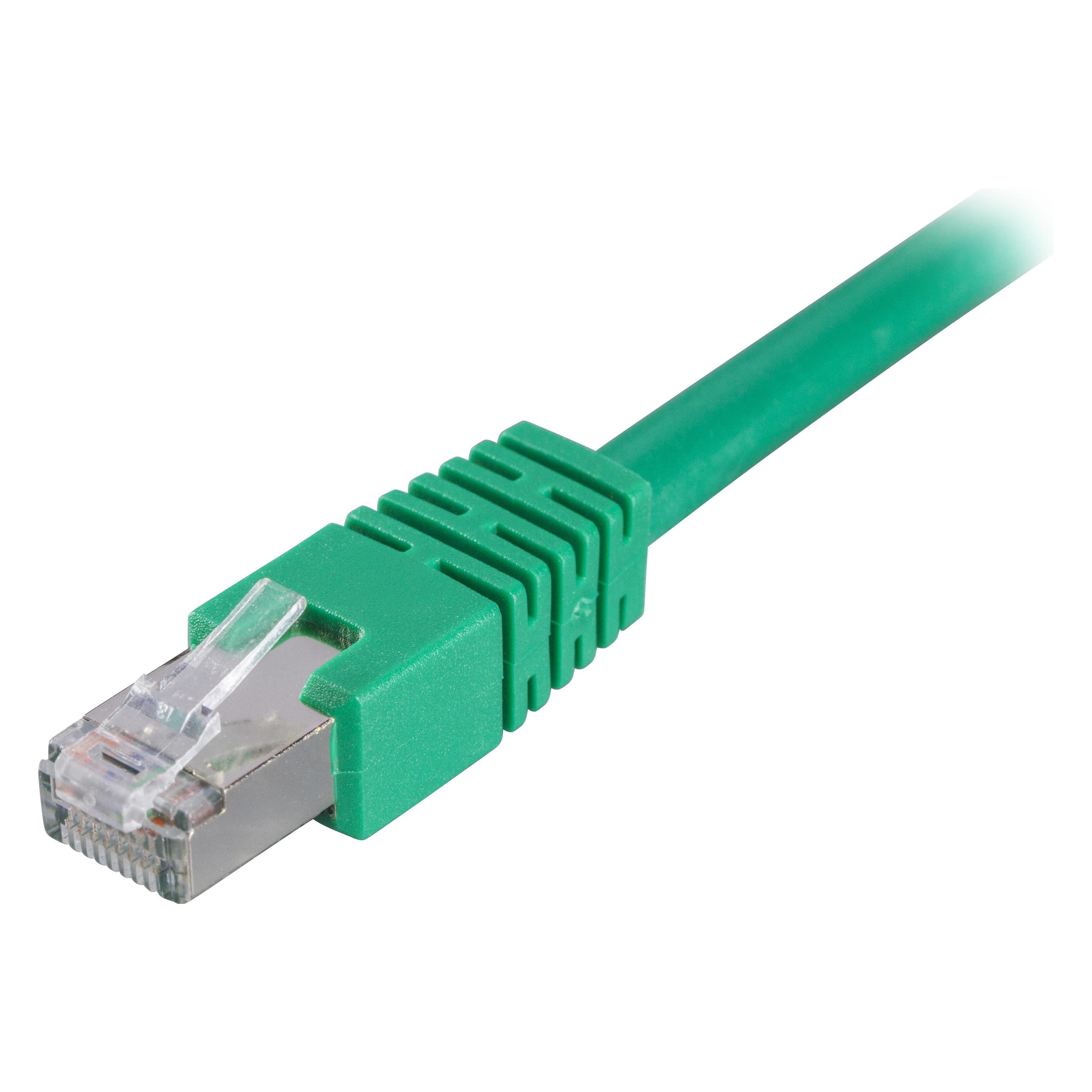 Deltaco F/UTP Cat6 patchkabel LSZH 0.3m grön (CAT6, 0.30 m) (STP-603G)