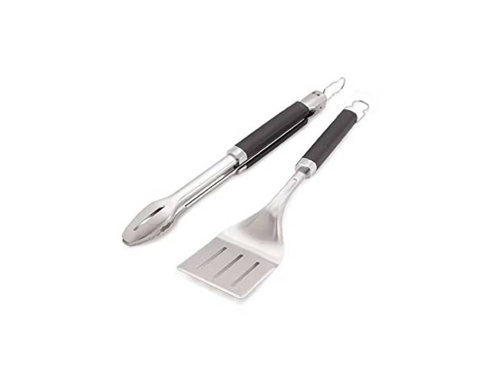 Weber Precision Barbecueset Roestvrij Stalen Barbecuetang & Spatel Voor De Barbecue Metalen Barbecuegereedschap - Zilver (6763)