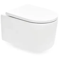 SAT Hänge-WC mit Softclose-Sitz weiß mit Wirbelspülung SAT72010RTORP
