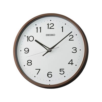Wanduhr SEIKO, braun, Wanduhren, Ø 30cm, Wanduhr, Quarzuhr, Wohnzimmer, Küche, Esszimmer, Büro, Flur