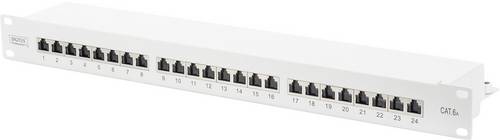 Digitus DN-91624S-EA 24 Port Netzwerk-Patchpanel 483mm (19 ) CAT 6a 1 HE Lichtgrau (RAL 7035) Bestückt