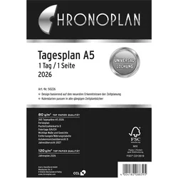 Chronoplan, Agenda, Tagesplan (A5, 1 Tag / 1 Seite)