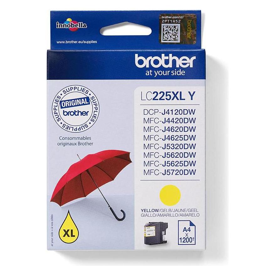 Brother Ink Yellow, 10mlHigh capacity (Y) (LC-225XLY)