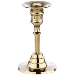 Tischleuchter Kerzenleuchter Messing Gold Höhe 12 cm für Kerzen Ø 2 - 2,5 cm
