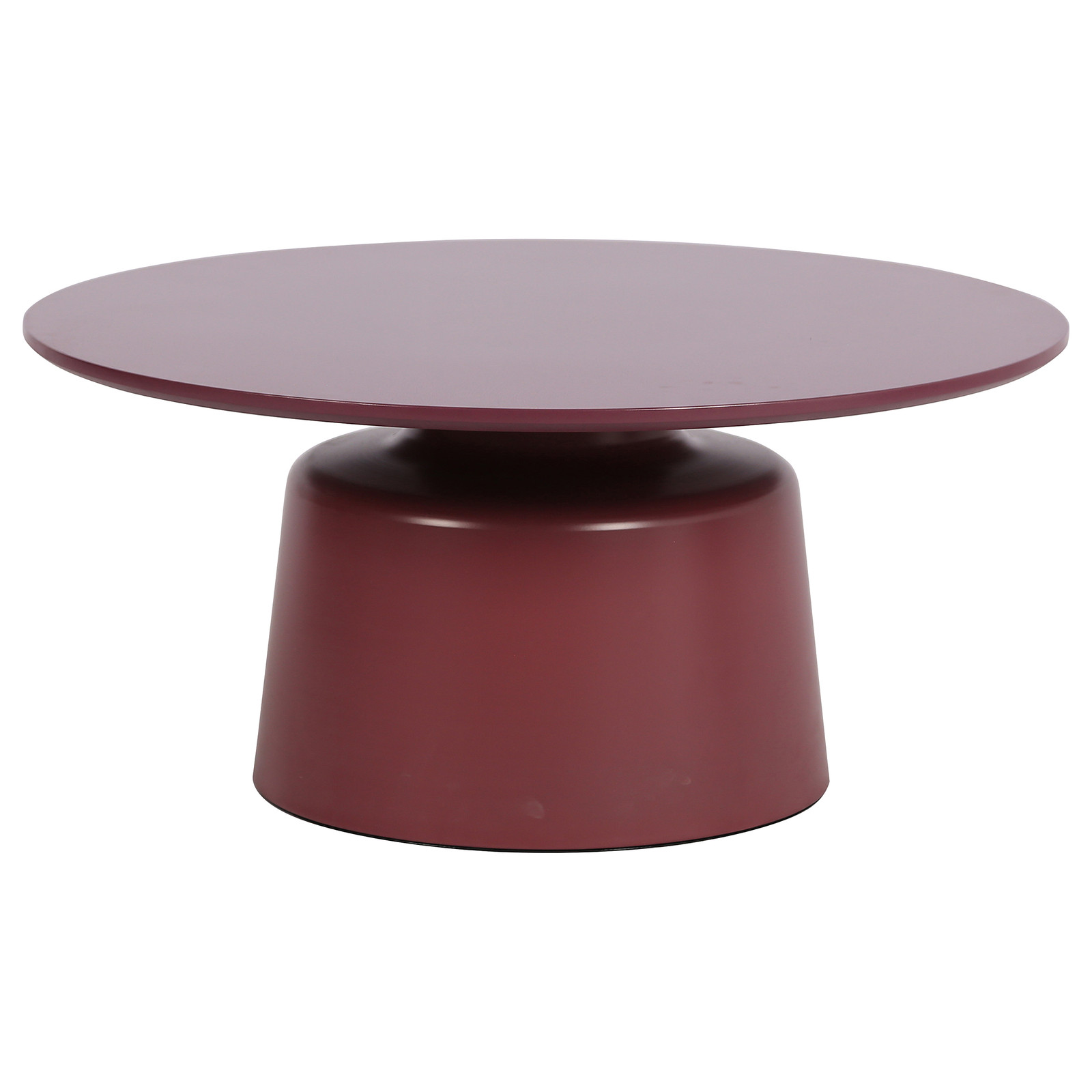 home24 Salontafel PAGAY Rood/Bourgondisch Rood Diameter: 80 cm