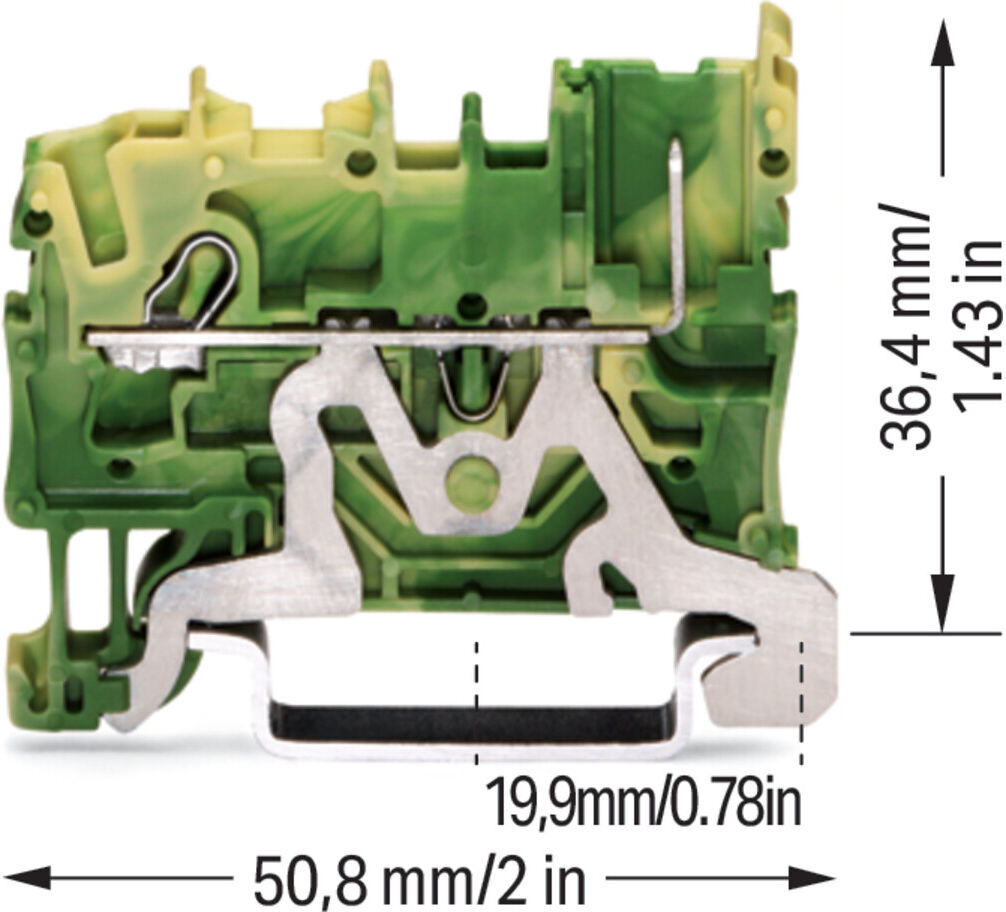 WAGO Basisklemme 1-Leiter/1-Pin-PE 2022-1207)