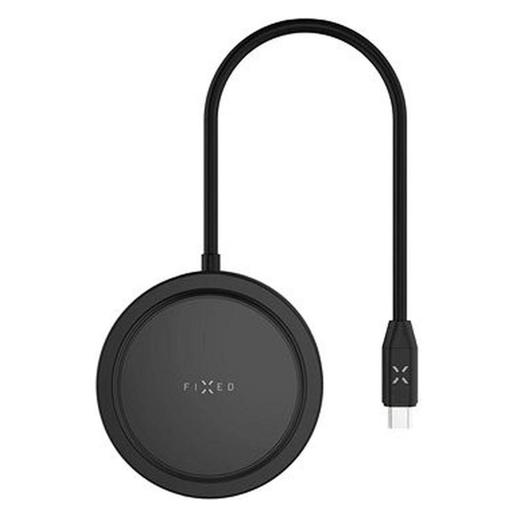 Fixed Behoben | MagHUB mit 7 Anschlüssen und kabellosem Laden | FIXHU-M-BK (USB-C, 7 Ports) (FIXHU-M-BK)
