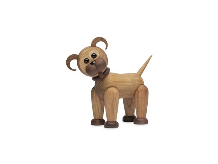 Spring Copenhagen Houten speelgoed hond naam Buddy - handgemaakte huisdier sculptuur