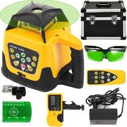 VEVOR 360° Rotationslaser mit grünem Licht, 600m Reichweite, IP54 wasserdicht & staubdicht, 20h Akku, inkl. Fernbedienung & Zubehör im Koffer