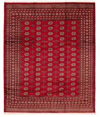 ECARPETGALLERY Hand-knotted Finest Peshawar Bokhara Red Wool Rug - 8'2 x 9'10