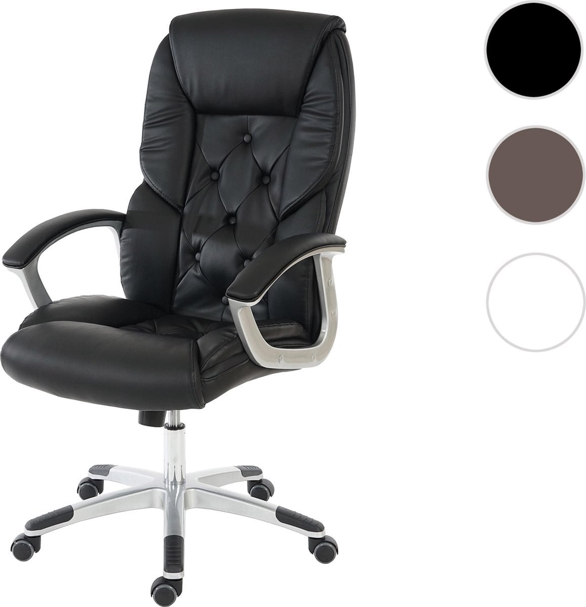 Cosmo Casa Ergonomische Bureaustoel met Armleuningen - Zwart