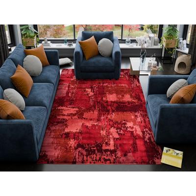 Teppich OCI DIE TEPPICHMARKE "WESTSIDE PALUNG", rot (rot, rosa, hellrot), B:170cm H:12mm L:240cm, Obermaterial: 100% Viskose, Teppiche, Teppich, handgeknüpfter echter original Nepal Design Kurzflor Teppich, dezent