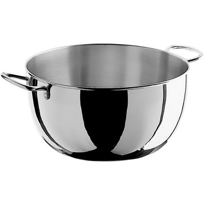 Schüssel PINTINOX "Professional S", silber (edelstahlfarben), H:7cm Ø:16cm, Edelstahl 18/10, Schüsseln, Schüssel, mit 2 Griffen, spülmaschinengeeignet