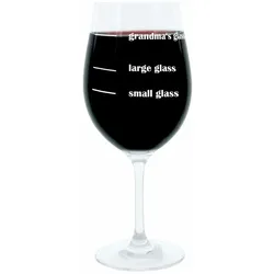 GLASKOCH Leonardo Weinglas XL, Grandmas Glass, Geschenk Stimmungsglas mit lustiger Gravur, Mood Wein Glas, 610ml