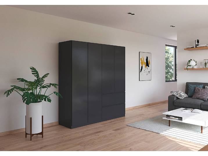 Drehtürenschrank Costa 181cm Grau/Graumetallic Basic