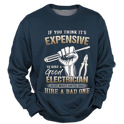 Herren Lustiges Elektriker-Sweatshirt - 'Guter Elektriker vs. Schlechter' Arbeits-Humor Langarm